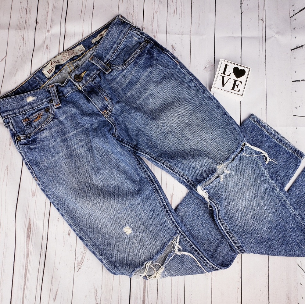 Hollister Laguna Skinny Jeans Distressed Denim